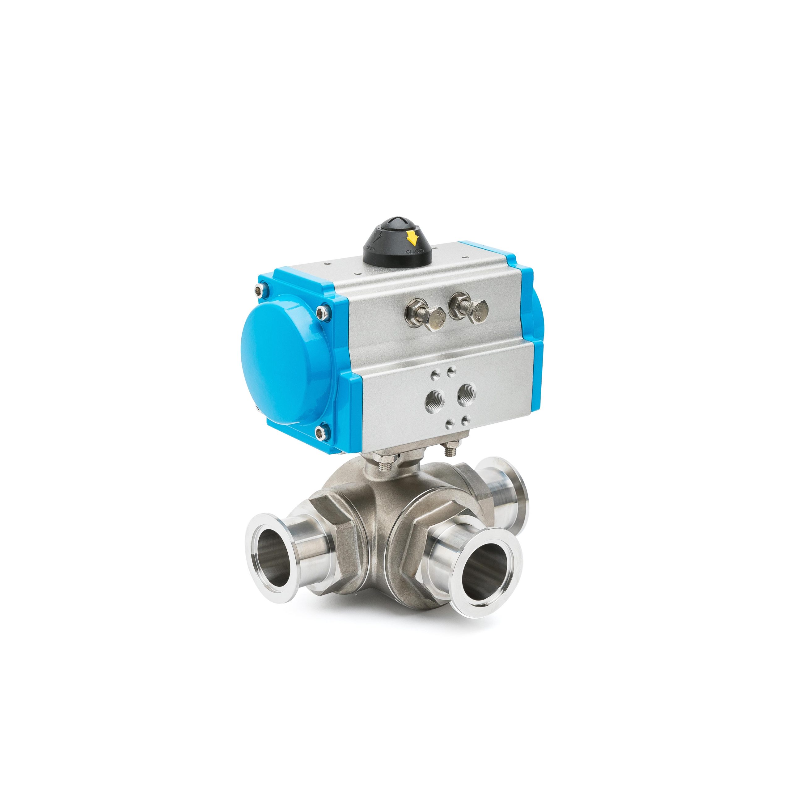 Sanitary Pneumatic 3-Way Vacuum Ball Valve