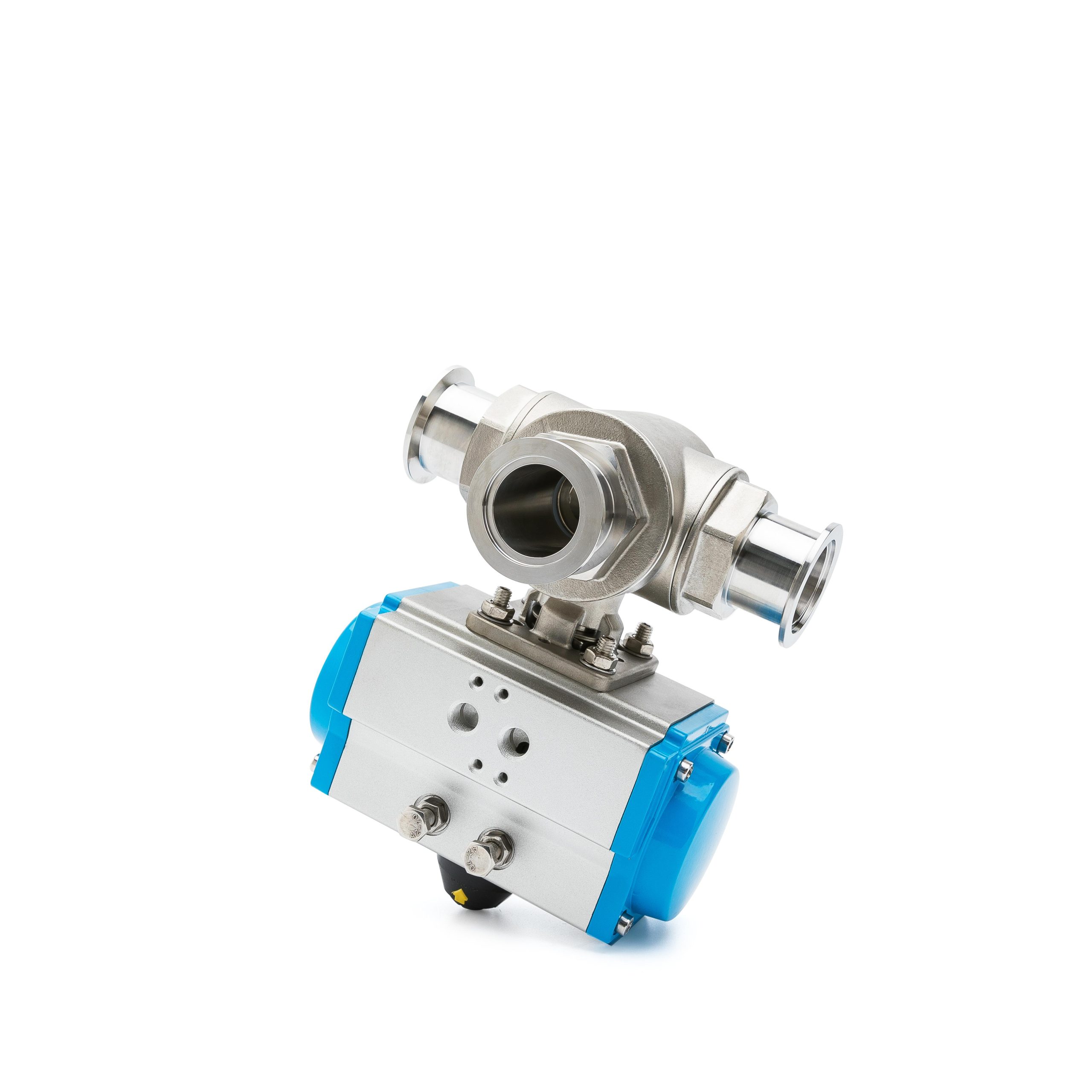 Sanitary Pneumatic 3-Way Vacuum Ball Valve - Image 4