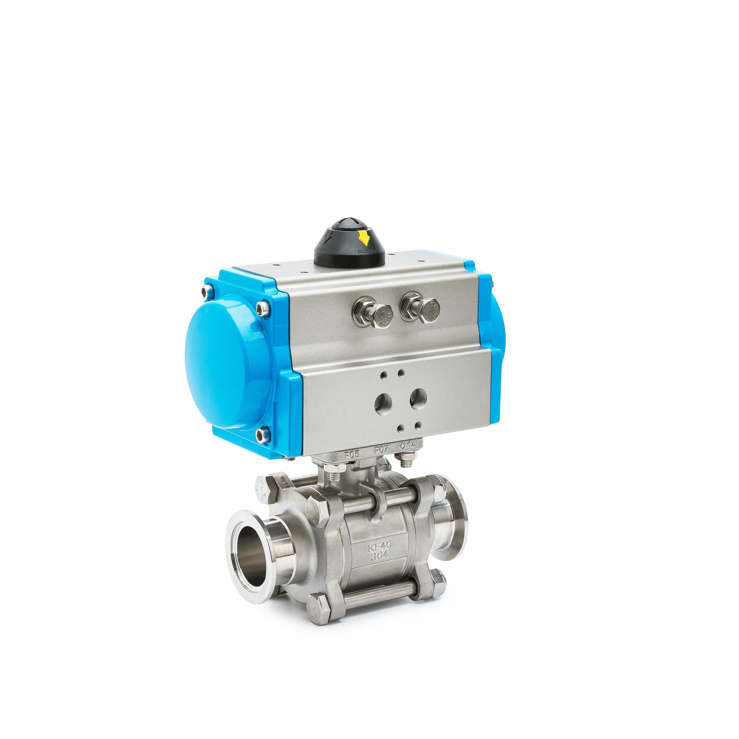 Sanitary Pneumatic 3-Piece Vacuum Ball Valve