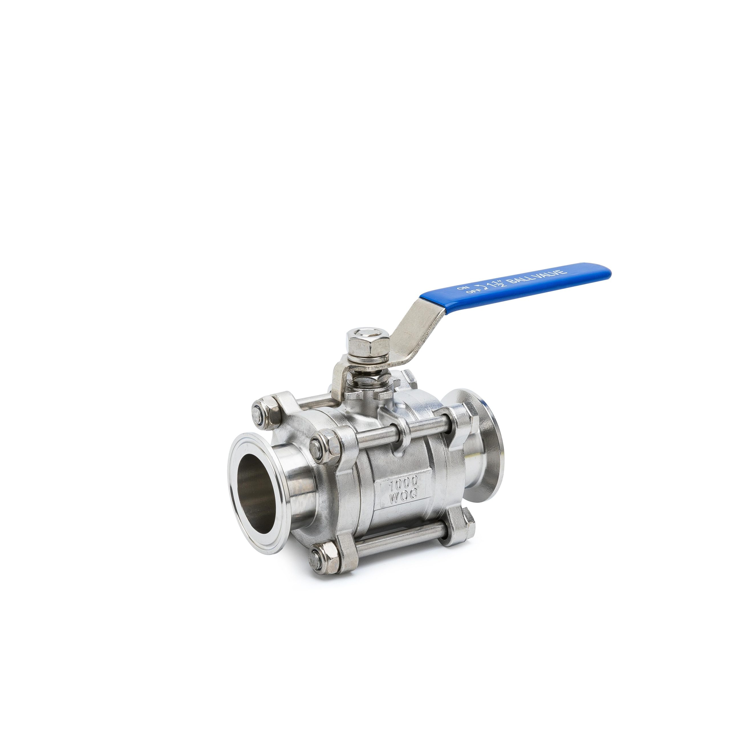 Sanitary 3-Piece Quick-Install Ball Valve
