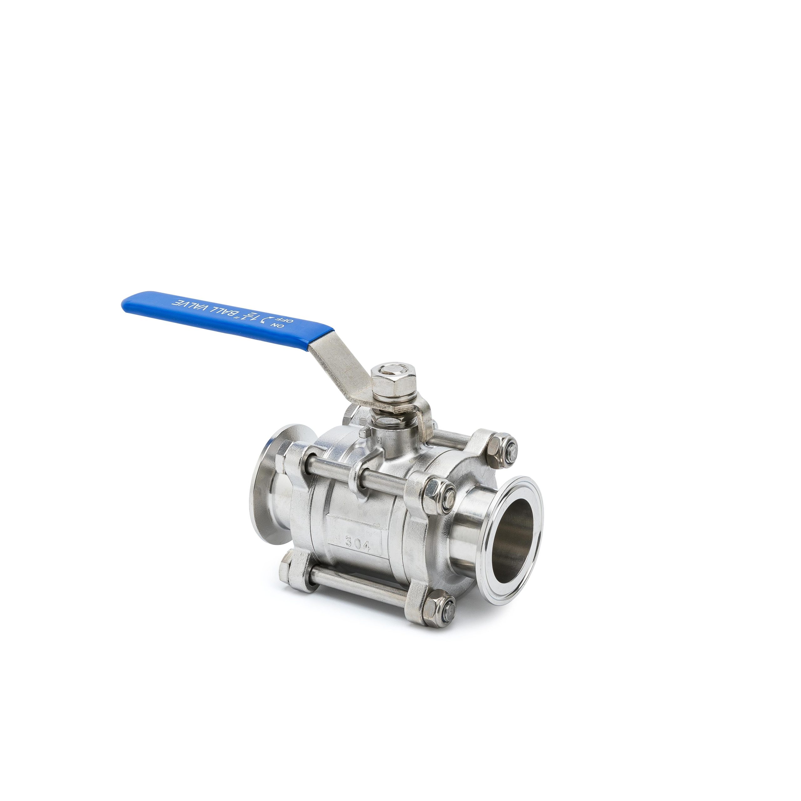 Sanitary 3-Piece Quick-Install Ball Valve - Image 2