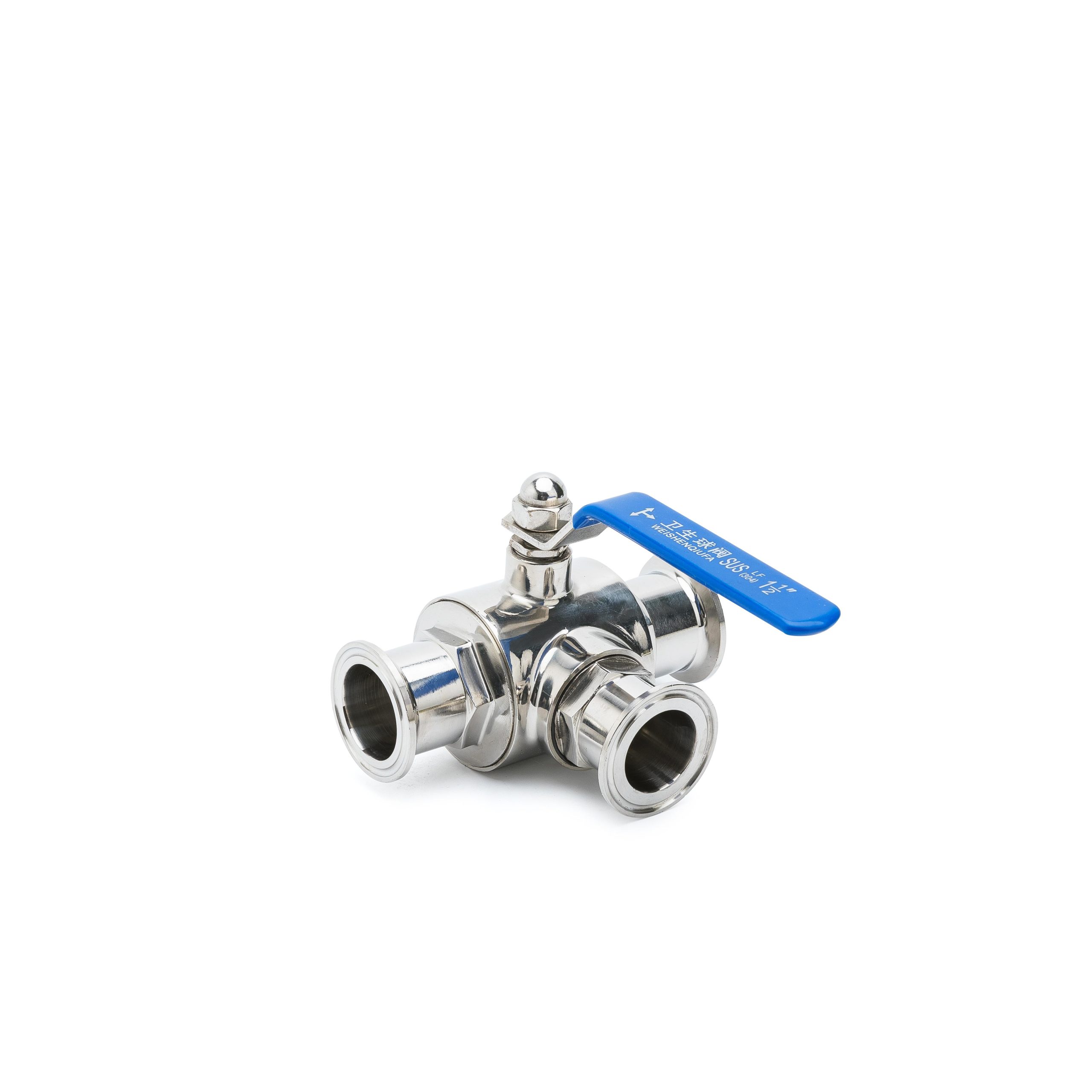 Sanitary 3-Way Quick-Install Ball Valve