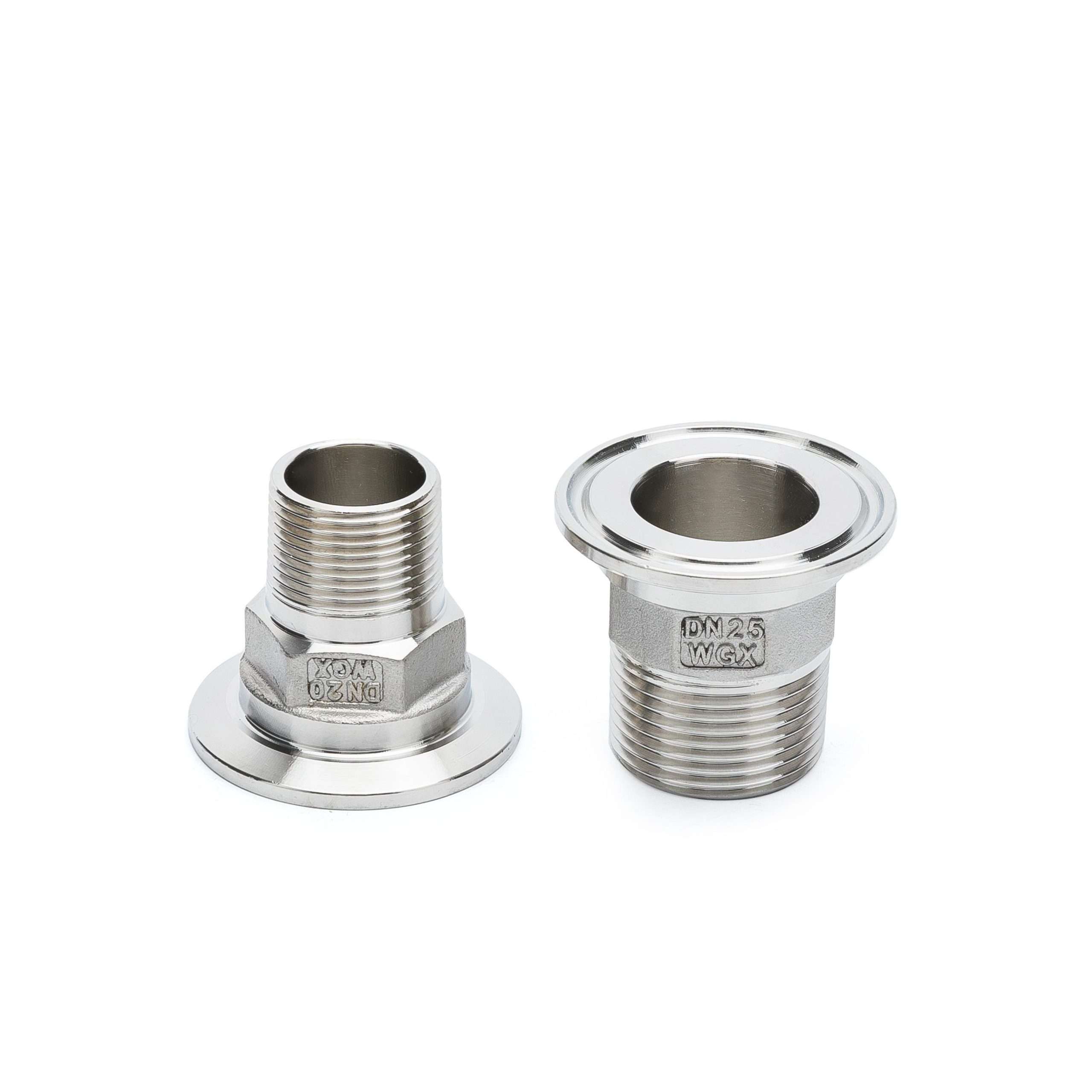 Sanitary Hexagon Tri-Clamp Male Threaded Adapter